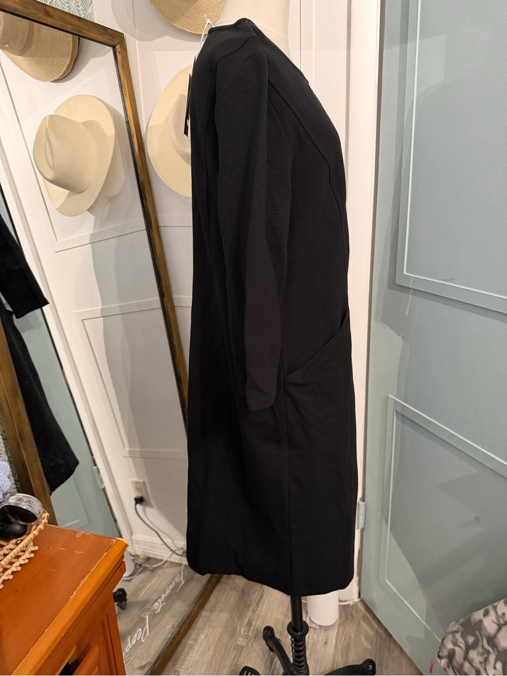 NWT Boden Ellen Ottoman Shift Dress Black Size 14 Long - Picture 7 of 10